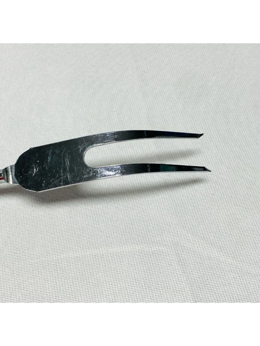Ekco USA Chromium Plated Meat Fork With Green Handle 19.25